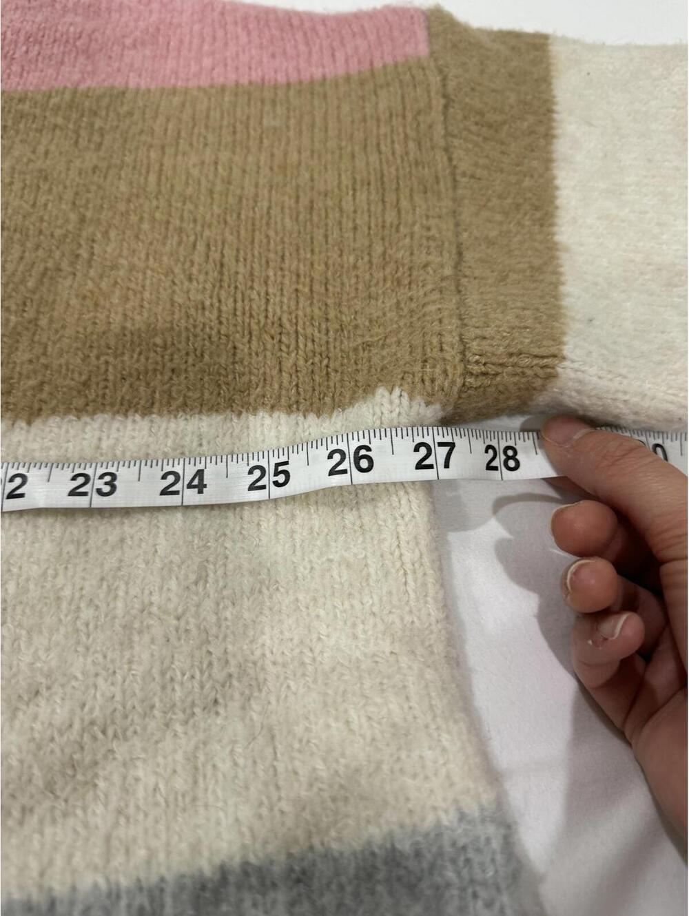 Topshop Supersoft Fuzzy Brushed Striped Sweater Oversized Cozy Knit Size 14 XL - Picture 7 of 9